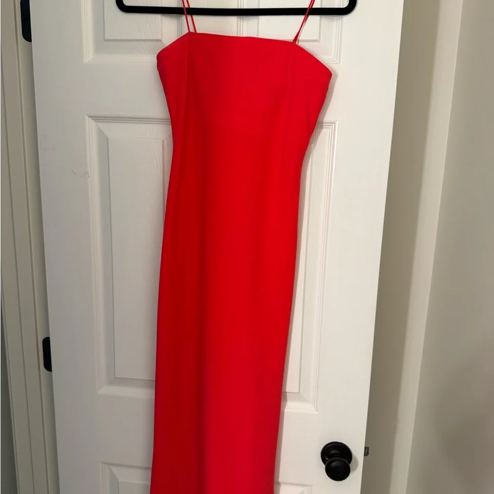 Amanda Uprichard Women's Shiran Strapless Red Dress - Picture 2 of 4
